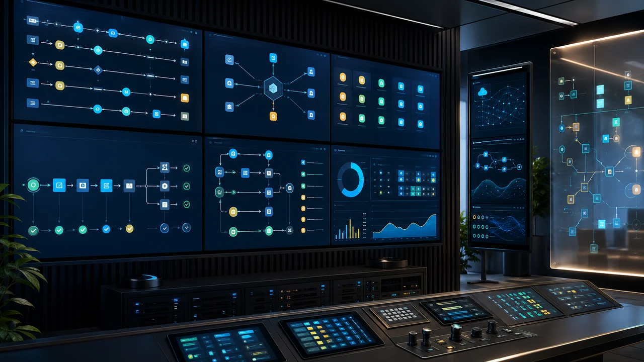 AI business automation workflow and process management visual