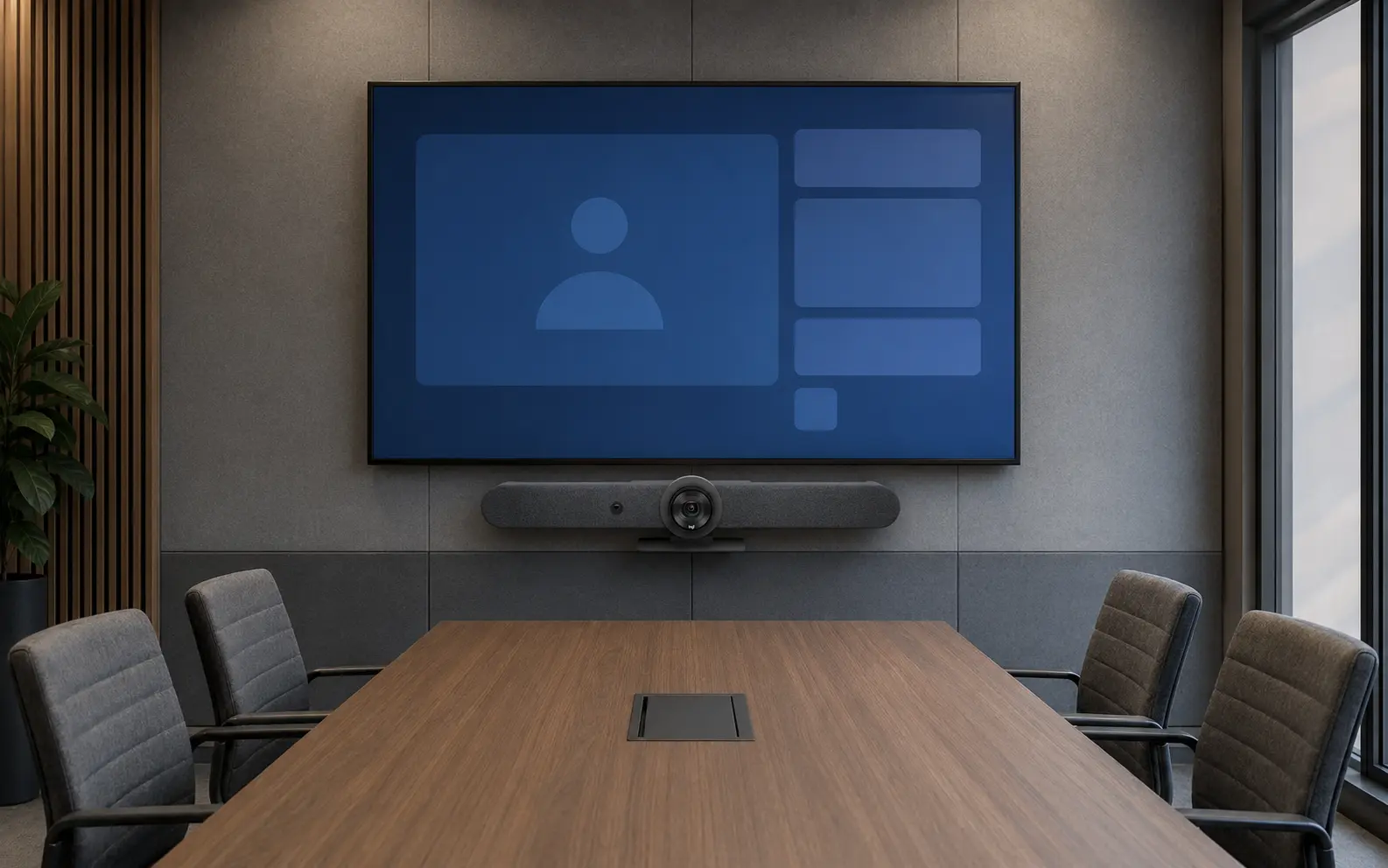 Logitech video conferencing and meeting room collaboration system