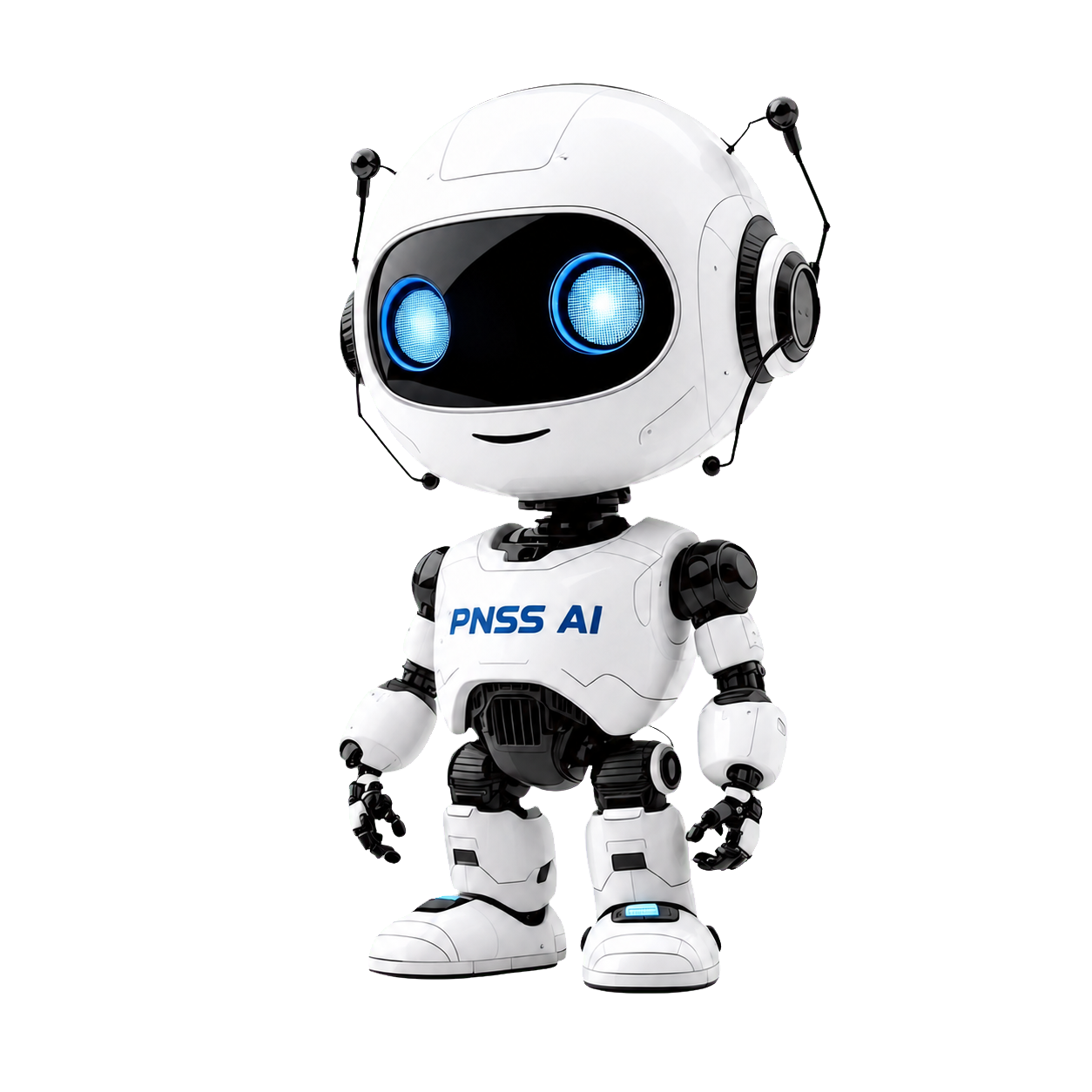 PNSS AI robot with PNSS AI chest branding